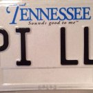 Tennessee vanity WPI LLC license plate William Walter Wallace Wayne Warren Wendy
