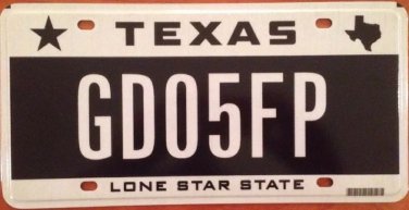 Texas Lone Star State license plate Map Star GD 05 FP