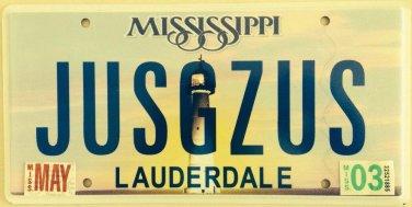 Vanity JUST JESUS license plate CHRIST GOD Religion Faith Curch Pray Lord