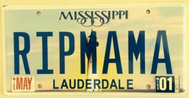 Montana vanity RIP Rest In Peace MAMA license plate Mother Mommy Mom Dead Death