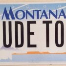 Vanity DUDE TOO license plate City Slicker Person Man Woman Slang Friend Dandy