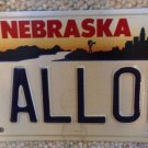 Nebraska vanity Jimmy FALLON license plate Fall On TV host talk show NBC cartoon