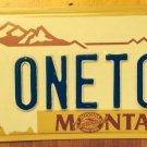 Montana Centennial Vanity ONE TO TOO TWO license plate Count Many Ratio Maths