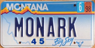 MT vanity MONARK Motorcycle license plate AB Swedish Bike Bicycle King Butterfly