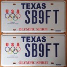 2 TEAM USA Winter Olympics Pyeongchang Korea 2018 Olympiad license plate Games