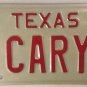 TX vanity 1 CARYL CAROL license plate Christmas Cheryl Caryle Caryll Cary Caryle
