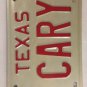 TX vanity 1 CARYL CAROL license plate Christmas Cheryl Caryle Caryll Cary Caryle