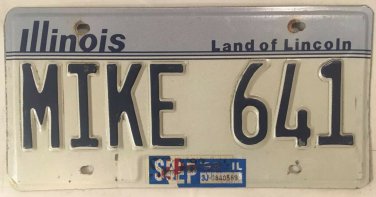 Vanity MIKE 641 license plate Michael Mikey Mitchell Misha Miguel Michele Maik