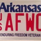 AIR FORCE ENDURING FREEDOM VETERAN license plate War Terrorism Pilot Mitary WOC