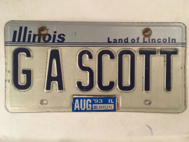 IL vanity GA SCOTT license plate Georgia Scotty Scot Scottie Scottish Scotto