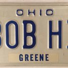 OH vanity BOB HI license plate Robert Bobbie Bobby Rob Robie Hello High Drug 420