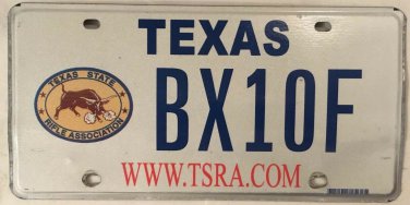 TX NRA NATIONAL RIFLE ASSOCIATION license plate Bear Arms Bull Gun Hunter Hunt