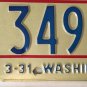 District Columbia Taxation license plate D.C. USA Graphic Washington DC 349 991