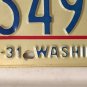 District Columbia Taxation license plate D.C. USA Graphic Washington DC 349 991
