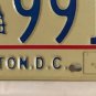 District Columbia Taxation license plate D.C. USA Graphic Washington DC 349 991