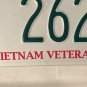 VIETNAM VETERAN license plate Military Saigon War Service Medal VVA Low #2624 VV