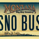 Vanity SNOW BUS license plate Ski Skiing Snowboard Snowbowl Whitefish Mountain