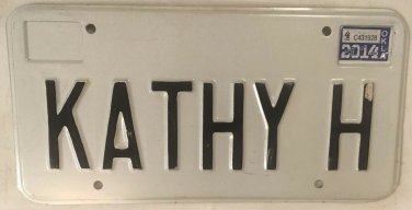 Vanity KATHY CATHY H license plate Katherine Kathryn Kathleen Katarin Katy Katie