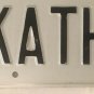 Vanity KATHY CATHY H license plate Katherine Kathryn Kathleen Katarin Katy Katie