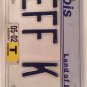 Vanity JEFFREY JEFF K license plate Jefferson Geoff Geoffrey Jefferey