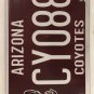 AZ COYOTES ICE HOCKEY license plate MHL Glendale Gila River Arena Phoenix