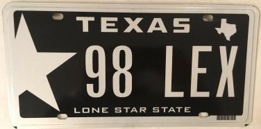 TX vanity 1998 LEX LEXUS TOYOTA license plate luxury car Auto IS RX ES NX