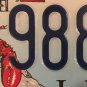 ACADIA NATIONAL PARK WILDLIFE LOBSTER license plate 998 AEH Pound Homarus Fish