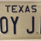 TX vanity ROY JR JUNIOR license plate 1985 Leroy Elroy Roe