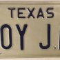 TX vanity ROY JR JUNIOR license plate 1985 Leroy Elroy Roe
