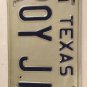 TX vanity ROY JR JUNIOR license plate 1985 Leroy Elroy Roe