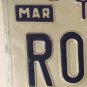 TX vanity ROY JR JUNIOR license plate 1985 Leroy Elroy Roe