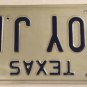 TX vanity ROY JR JUNIOR license plate 1985 Leroy Elroy Roe