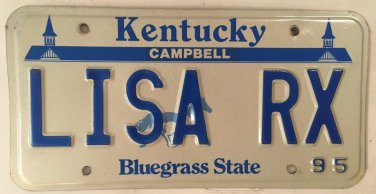 Vanity LISA RX license plate Pharmacist Pharm D Roxanne Medicine Drug Pharmacy