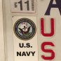 Arkansas U.S. NAVY RETIRED ARMED FORCES VETERAN license plate USN Vet Seal