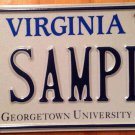 D.C. GEORGETOWN UNIVERSITY license plate DC Columbia Hoyas Saxa Jack Bulldog VA