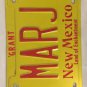 Vanity MARJ MARGE license plate Marjory Marjorie Margaret Maggie Margie Margret