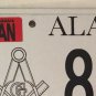Freemason FREE MASON Grand Lodge license plate Freemasonry Secret Master Masonic