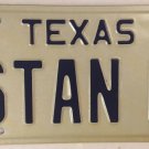 TX vanity STAN B STANLEY license plate 1982 Stanislas Stanlee Stanly Stanlea