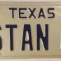 TX vanity STAN B STANLEY license plate 1982 Stanislas Stanlee Stanly Stanlea
