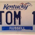 Vanity THOMAS TOM 1 license plate Tommy Thompson Thom Thomas Tomas Tomie Tommie