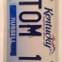 Vanity THOMAS TOM 1 license plate Tommy Thompson Thom Thomas Tomas Tomie Tommie