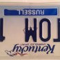 Vanity THOMAS TOM 1 license plate Tommy Thompson Thom Thomas Tomas Tomie Tommie