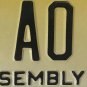 New Jersey GENERAL ASSEMBLY license plate political Assemblyman senate politics