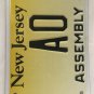 New Jersey GENERAL ASSEMBLY license plate political Assemblyman senate politics