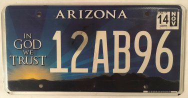 IN GOD WE TRUST license plate USA Sunset religion Catholic Church Christ Jesus