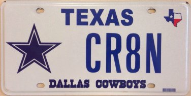 TX Dallas Cowboys vanity PATRICK CRAYTON license plate NFL WR football Chargers