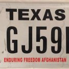 ENDURING FREEDOM AFGHANISTAN WAR VET license plate military Medal Veteran Afghan