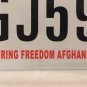 ENDURING FREEDOM AFGHANISTAN WAR VET license plate military Medal Veteran Afghan