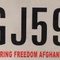 ENDURING FREEDOM AFGHANISTAN WAR VET license plate military Medal Veteran Afghan