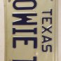 Rear vanity HOWIE T HOWARD license plate 1979 Howe Howen Hewie TX